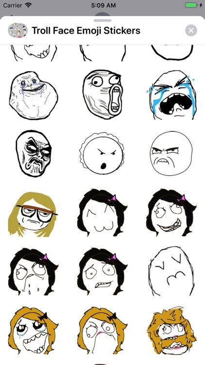 Troll Face Emoji Stickers by Ali Oubella