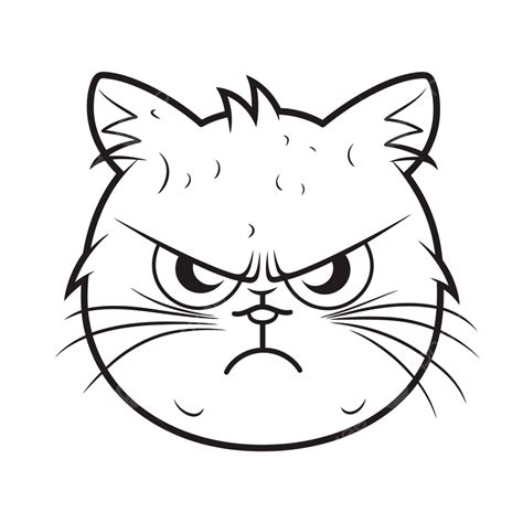 An Angry Cat Coloring Page Outline Sketch Drawing Vector Gengar | The Best Porn Website