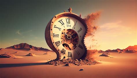 Free Photo | Clock ticks sands slip sun sets success awaits generative AI