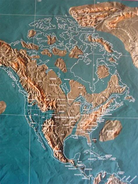 Like be look America in case of total melting of the polar caps | Geography map, Map, Future earth