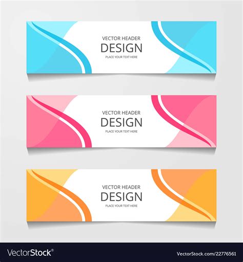 Abstract design banner web template layout header Vector Image