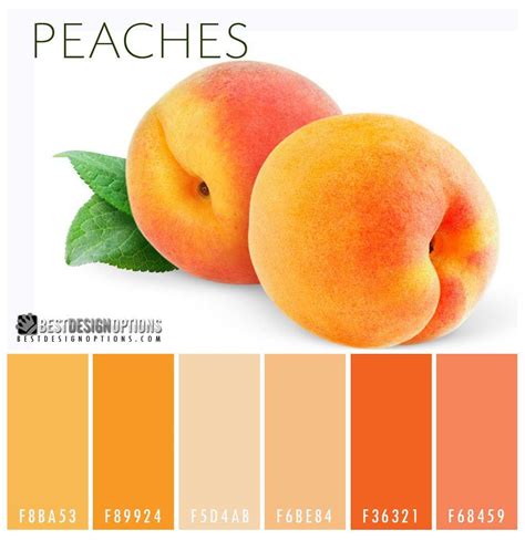 peaches-color-palette Sweet but sophisticated, the color peach is a popular wedding color scheme ...