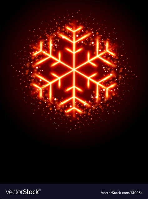 Red snowflake Royalty Free Vector Image - VectorStock