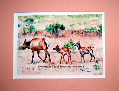 Elk Painting Elk Watercolor Elk Art Watercolor Art - Etsy