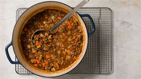 Desert tepary beans fill in for lentils in this comforting vegan soup. Cooks Illustrated Recipes ...