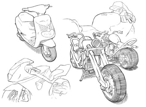 Motorbike Drawing Techniques :: Behance