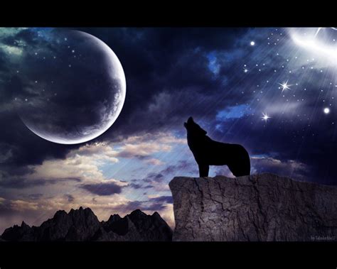 🔥 [70+] Wolf Howling At The Moon Wallpapers | WallpaperSafari