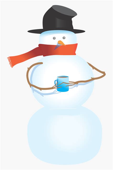 Snowman Free To Use Clipart - Snowman Holding A Cup , Free Transparent Clipart - ClipartKey