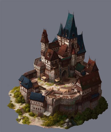 ArtStation - Medieval Castle concept art