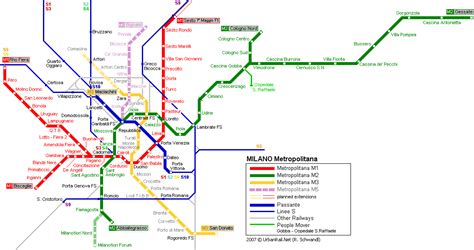 Milan Metro Map - ToursMaps.com