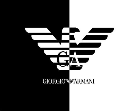 giorgio armani marca ropa logo símbolo con nombre negro y blanco diseño ...