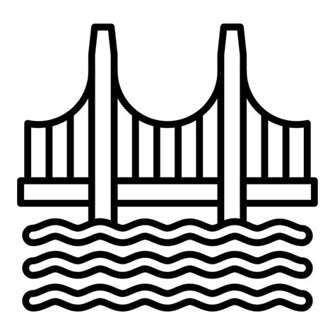 Golden Gate Bridge Icon Style 21266513 Vector Art at Vecteezy