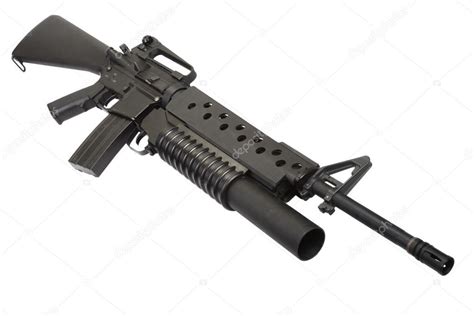 An M16 rifle with grenade launcher Stock Photo by ©zim90 80429762