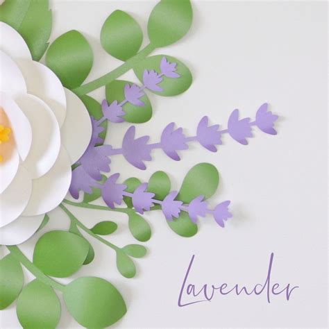 Paper Lavender Flowers Template - FancyBloom