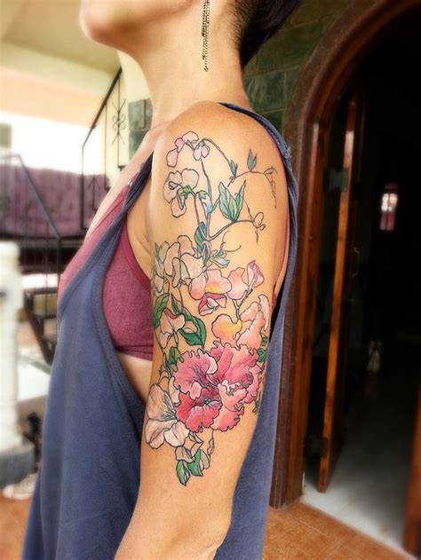 Pink Flowers Arm | Best tattoo design ideas