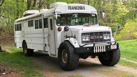 This 4x4 Lifted School Bus Can Camp Anywhere