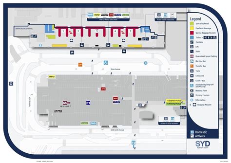 Sydney Domestic Airport Pickup Map - State Coastal Towns Map