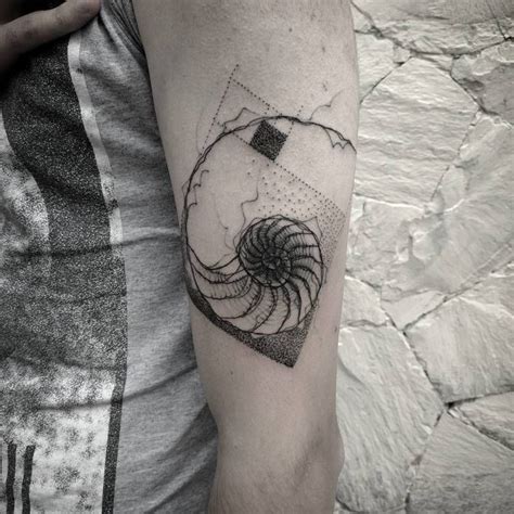 Fibonacci Spiral Tattoo