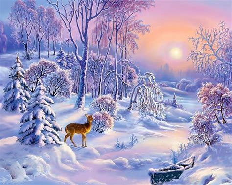 Snowy Christmas Scenes Wallpaper (48+ images)