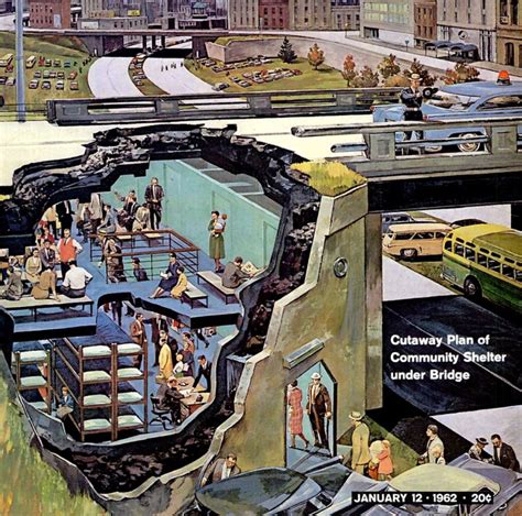 Community Bomb Shelter Under Bridge, 1962 - Invisible Themepark