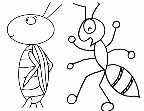 The Ant And The Grasshopper Coloring Pages - Coloring Home