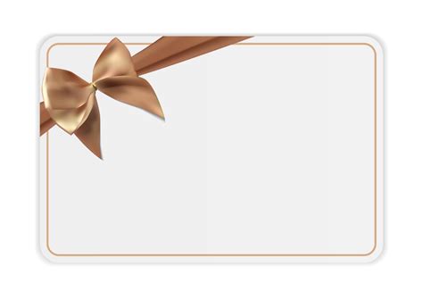 Blank Gift Card Template with Bow and Ribbon. Vector Illustration for Your Business 2833428 ...