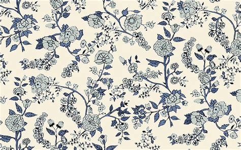 Blue vintage background, blue roses patterns, retro backgrounds, floral patterns, HD wallpaper ...