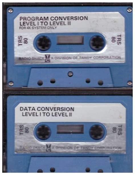 Retro Games And Films Program Conversion/Data Conversion Level I To Level II for Tandy TRS-80 ...