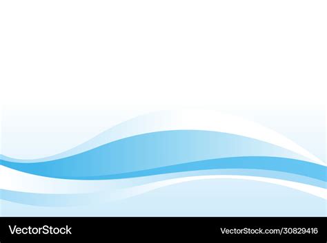 Simple abstract blue white wave background design Vector Image