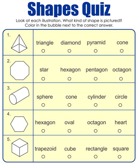 3d Shapes Worksheet Kindergarten