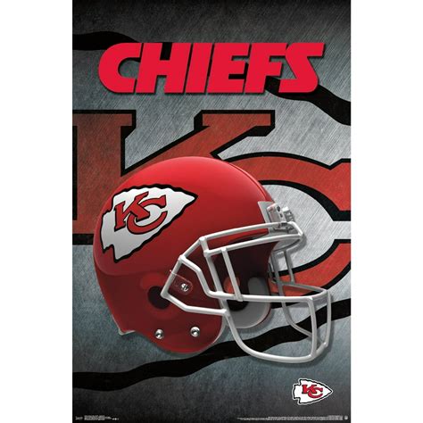 Kansas City Chiefs Helmet 22'' x 34'' Logo Poster - Walmart.com - Walmart.com