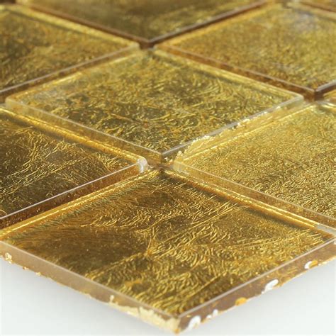 Glass Mosaic Effect Tiles Gold 48x48x4mm | eBay | Mosaic glass, Glass tile, Mosaic tiles