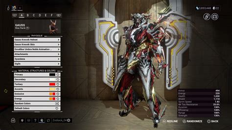 Warframe gauss deluxe fashion frame by cybertech02 on DeviantArt