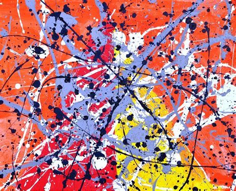 Splatter Paintings - Pollock Style | Recipe | Action painting, Painting, Abstract expressionism