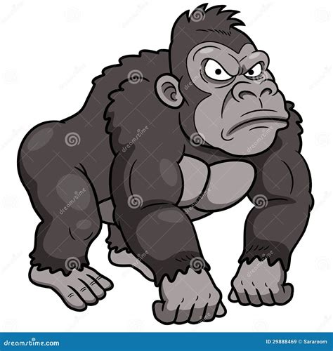 Silverback Gorilla Cartoon