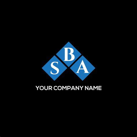 SBA letter logo design on BLACK background. SBA creative initials letter logo concept. SBA ...