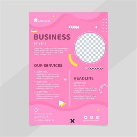 Free Vector | Flat a5 flyer template