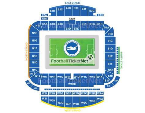 Brighton Stadium Seating Plan