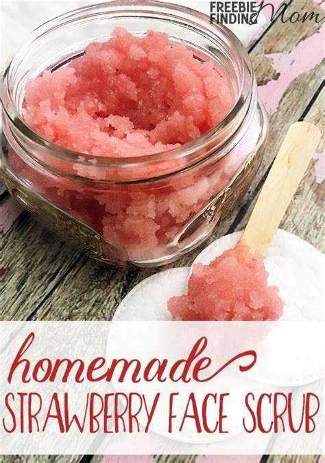 All Natural Homemade Face Scrub: Strawberry Face Scrub