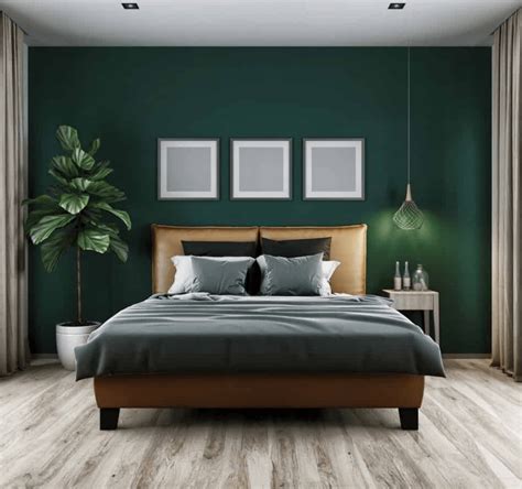 20+ Dark Green Bedroom Accent Wall - DECOOMO