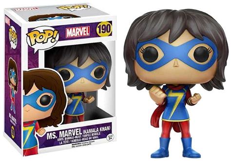 Funko Marvel Funko POP Marvel Ms. Marvel Vinyl Bobble Head 190 Kamala Khan - ToyWiz