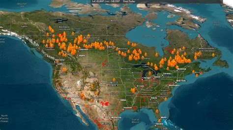 Canadian Wildfires 2024 Map Projection - Kial Selina