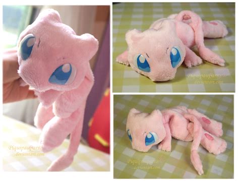 Mew plushie - handmade by Piquipauparro on DeviantArt