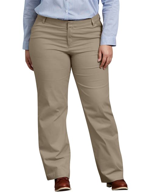 Dickies Women's Plus Size Relaxed Straight Stretch Twill Pant - Walmart.com