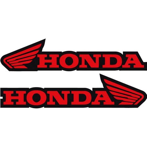 Honda Logo Red And Black Stickers Decals - DecalsHouse