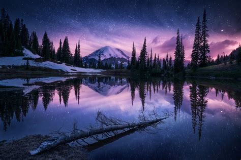 Lake Nature Night Reflection, HD Nature, 4k Wallpapers, Images, Backgrounds, Photos and Pictures