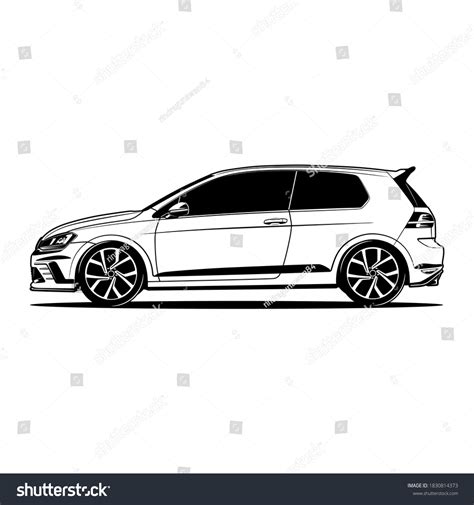 Side View Car Vector Illustration Stock Vector (Royalty Free) 1830814373