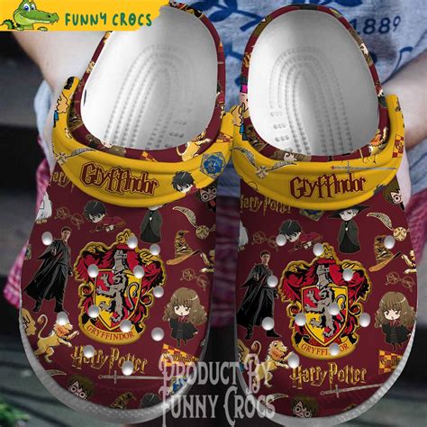 Harry Potter Gryffindor Logo Crocs Shoes - Discover Comfort And Style Clog Shoes With Funny Crocs