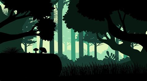 Silhouette jungle landscape background 3422207 Vector Art at Vecteezy