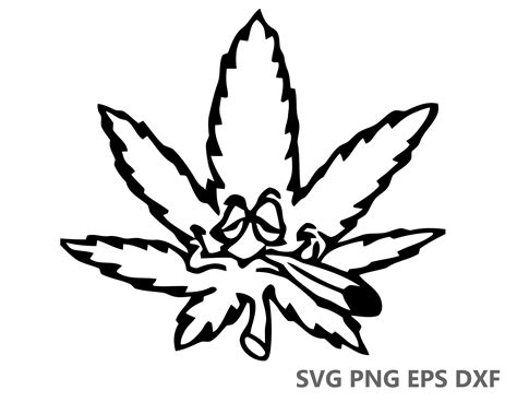 Funny Cannabis Dope Leaf SVG Cutting Files eps dxf png Cricut | Etsy